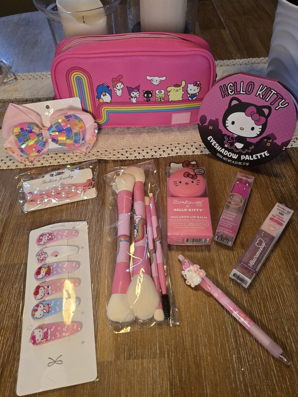 Sanrio Hello Kitty Cosmetic Lot Limited Edition Eyeshadow Liquid Blush New